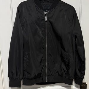 Women’s Cotton On Jet Black Nylon Bomber Jacket